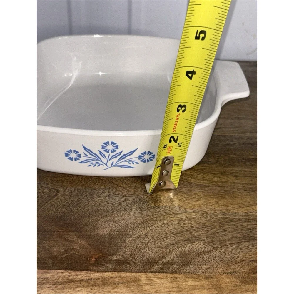 Corningware Blue Cornflower Vtg 10in Casserole Dish With Lid And 1 Qt -no Lid